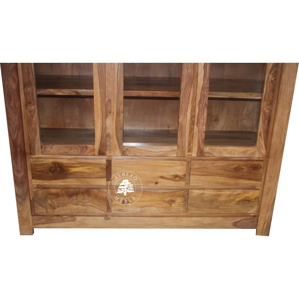 Nowoczesna Drewniana Witryna z Szufladami