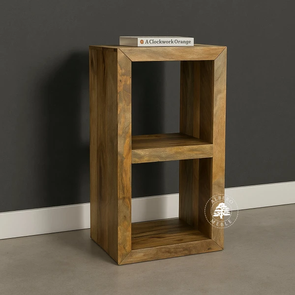 Nowoczesny Regał z Drewna Mango