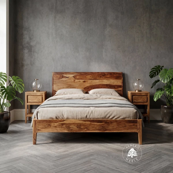 Łóżko CITY z litego drewna naturalnego