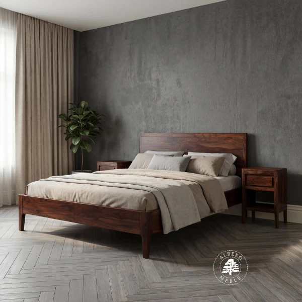 Łóżko CITY z litego drewna naturalnego