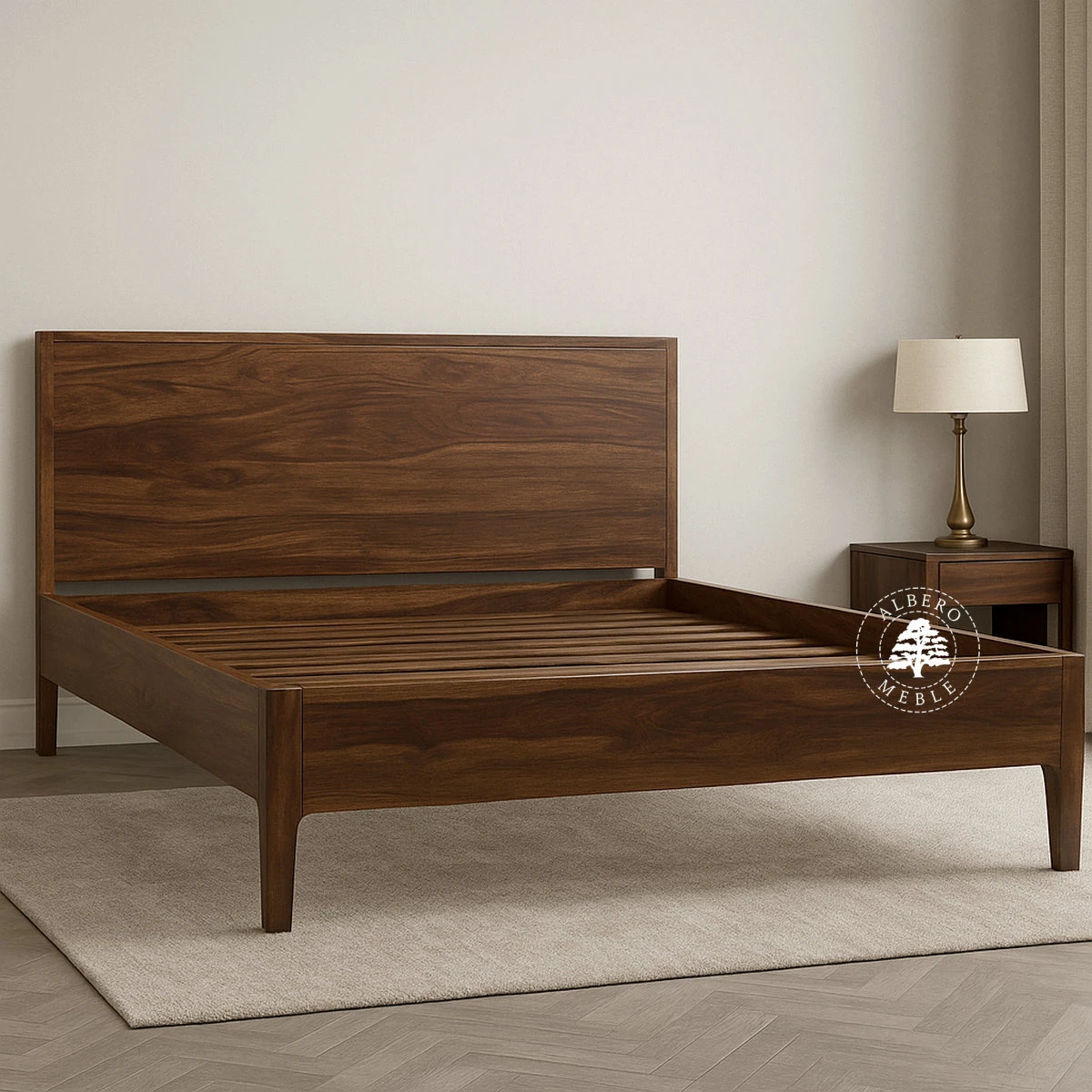 Łóżko CITY z litego drewna naturalnego