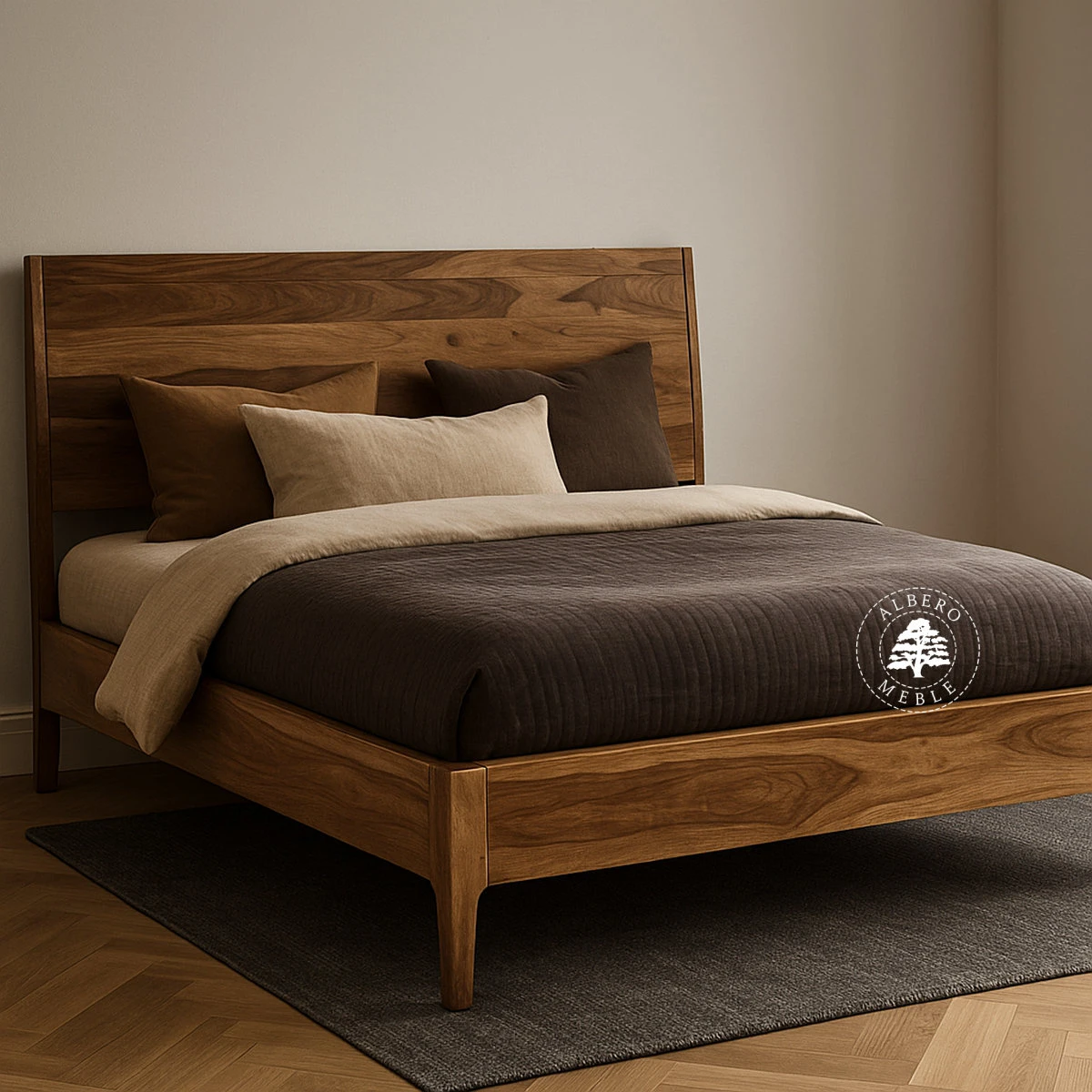 Łóżko CITY z litego drewna naturalnego