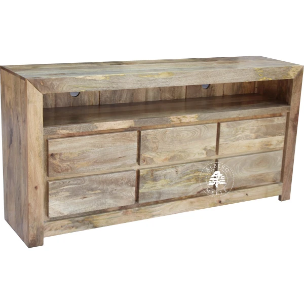 Komoda RTV z drewna mangowca