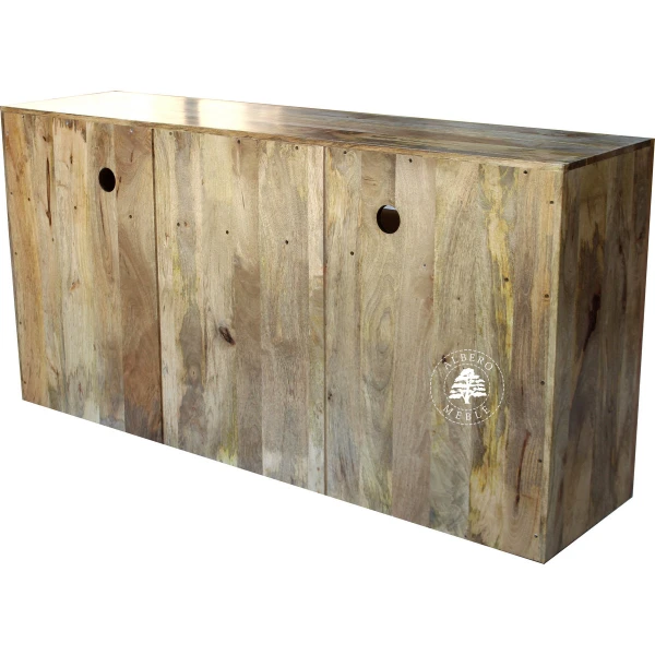 Komoda RTV z drewna mangowca