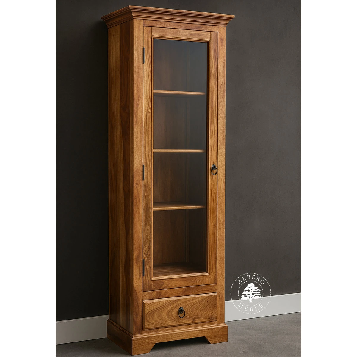 Klasyczna witryna drewniana z palisandru