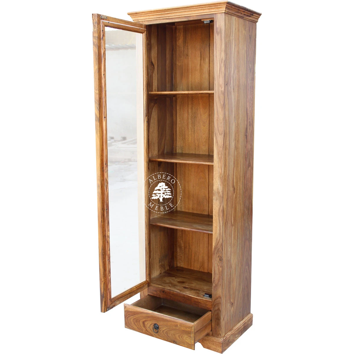 Klasyczna witryna drewniana z palisandru