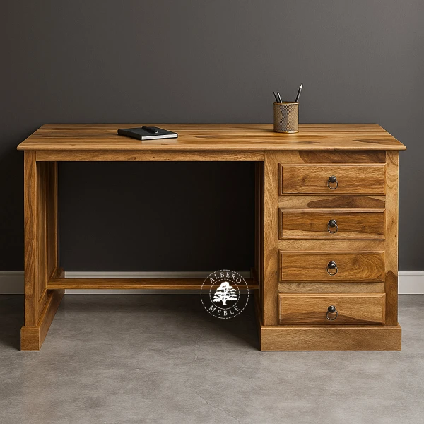 Tradycyjne biurko z drewna litego