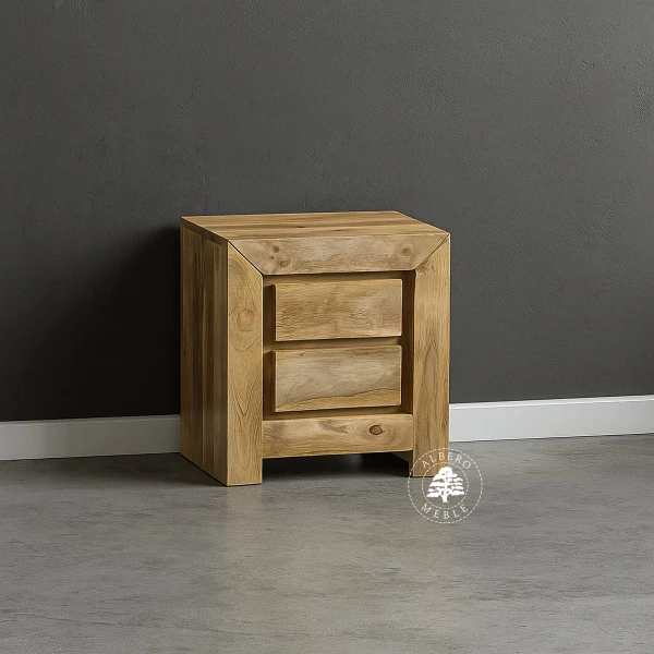 Szafka nocna z drewna mangowca