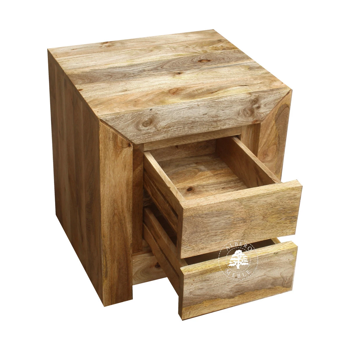 Szafka nocna z drewna mangowca