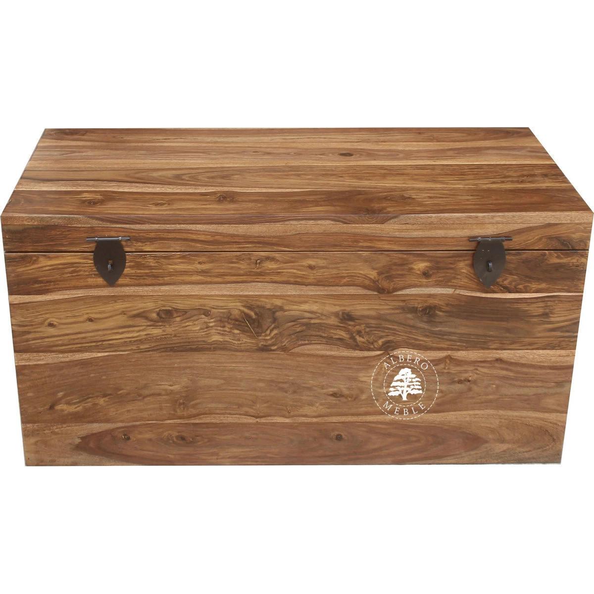Nowoczesna skrzynia z litego drewna