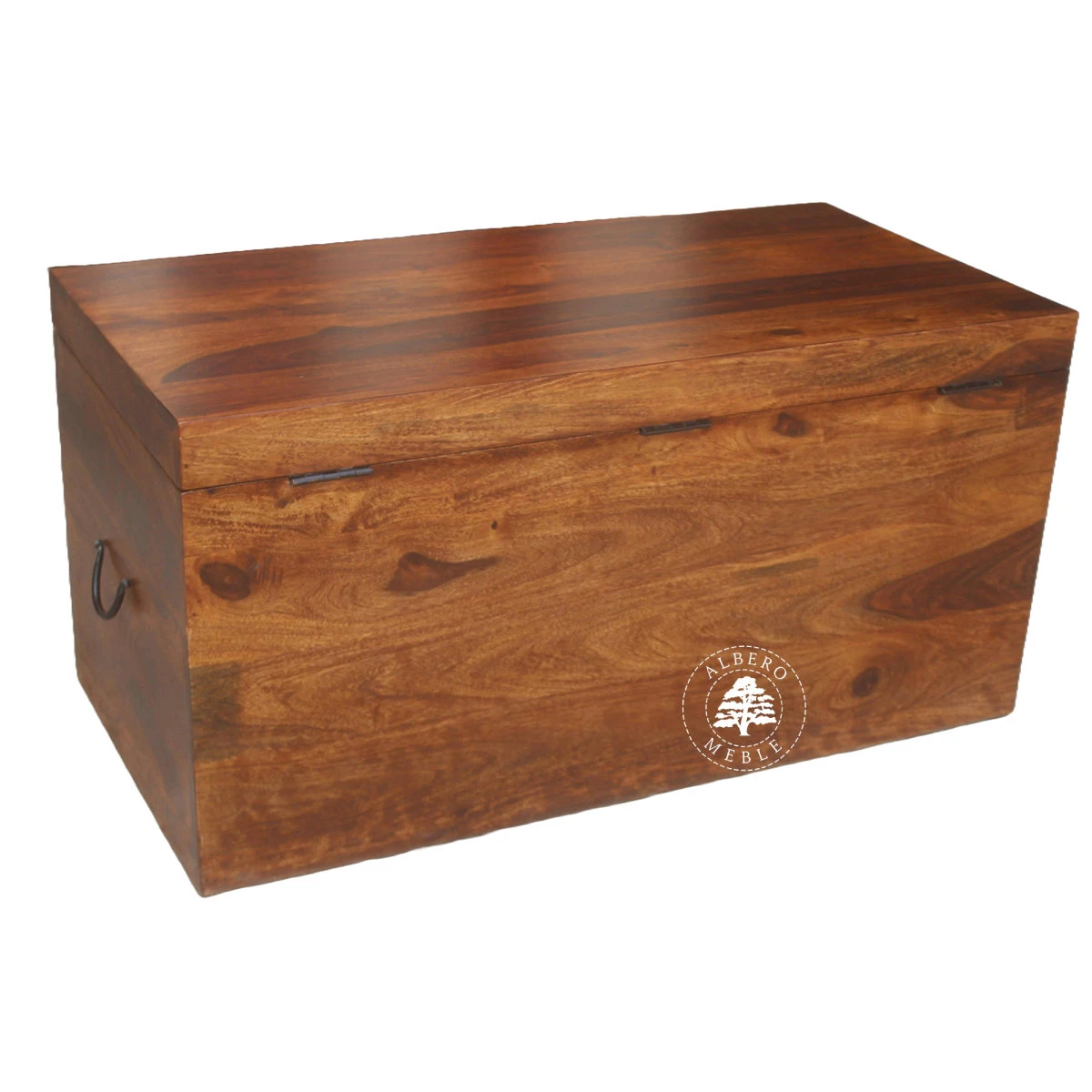 Nowoczesna skrzynia z litego drewna