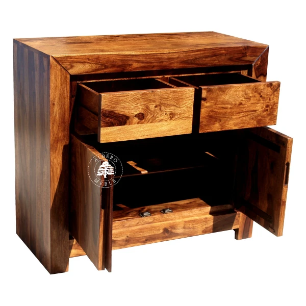 Mała nowoczesna komoda drewniana z szafką