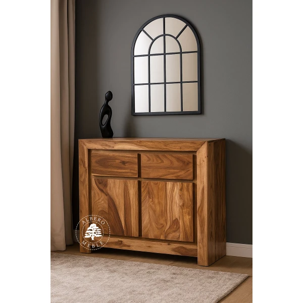 Mała nowoczesna komoda drewniana z szafką