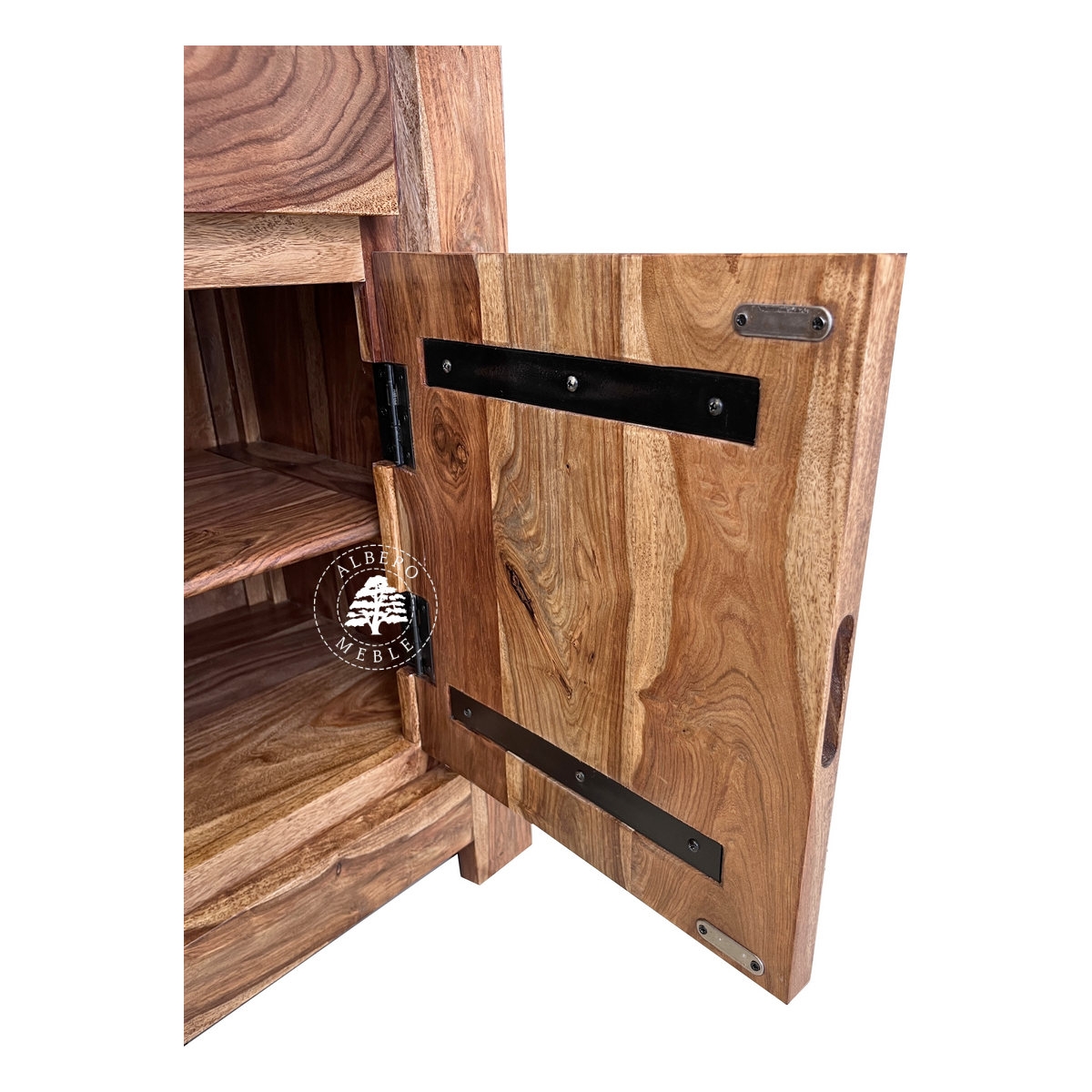 Mała nowoczesna komoda drewniana z szafką