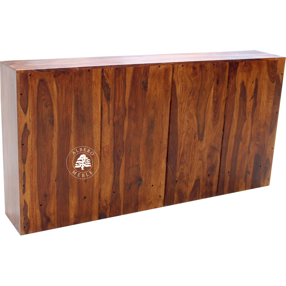 Komoda z litego drewna z czterema drzwiami i szufladami