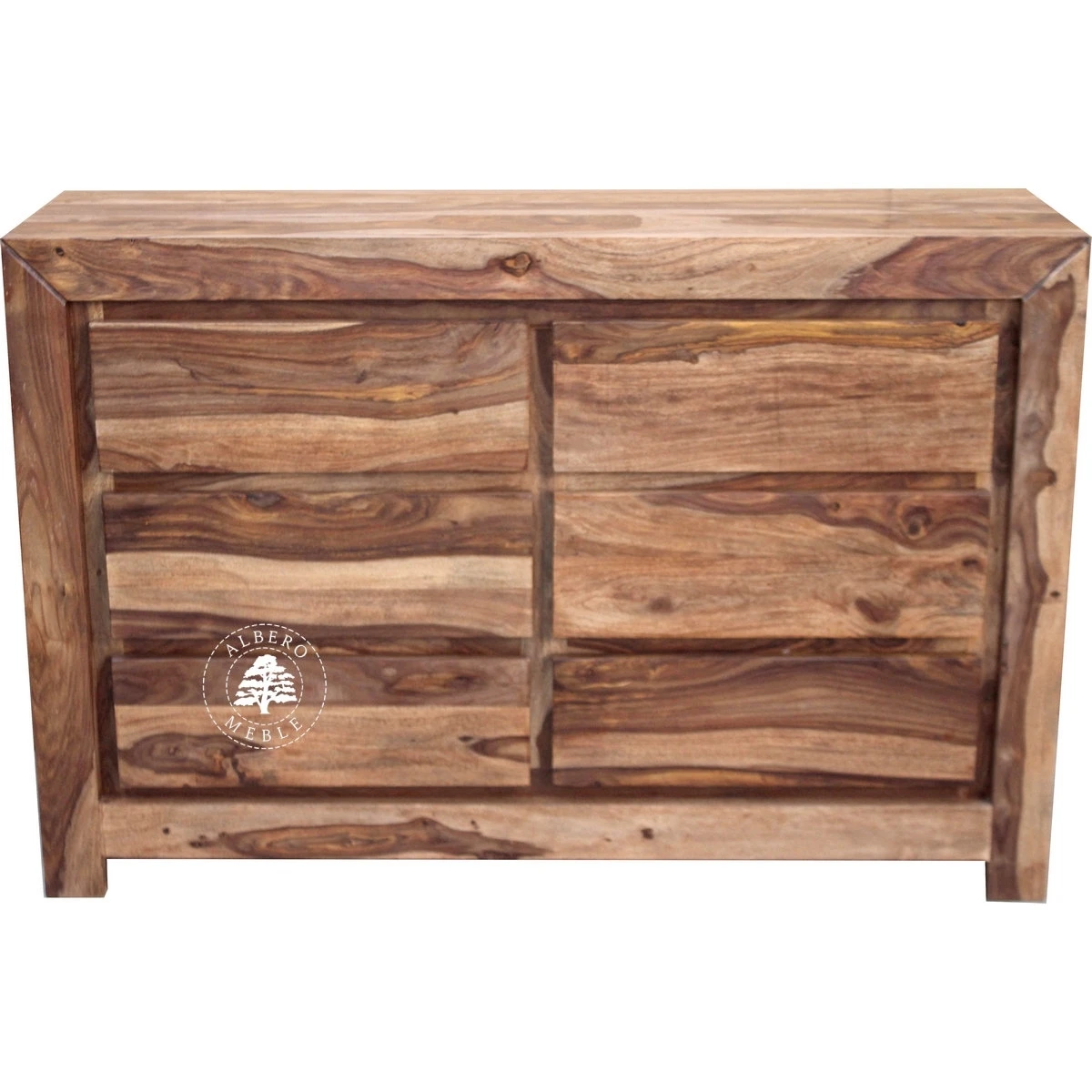 Nowoczesna komoda drewniana Goa z sześcioma szufladami