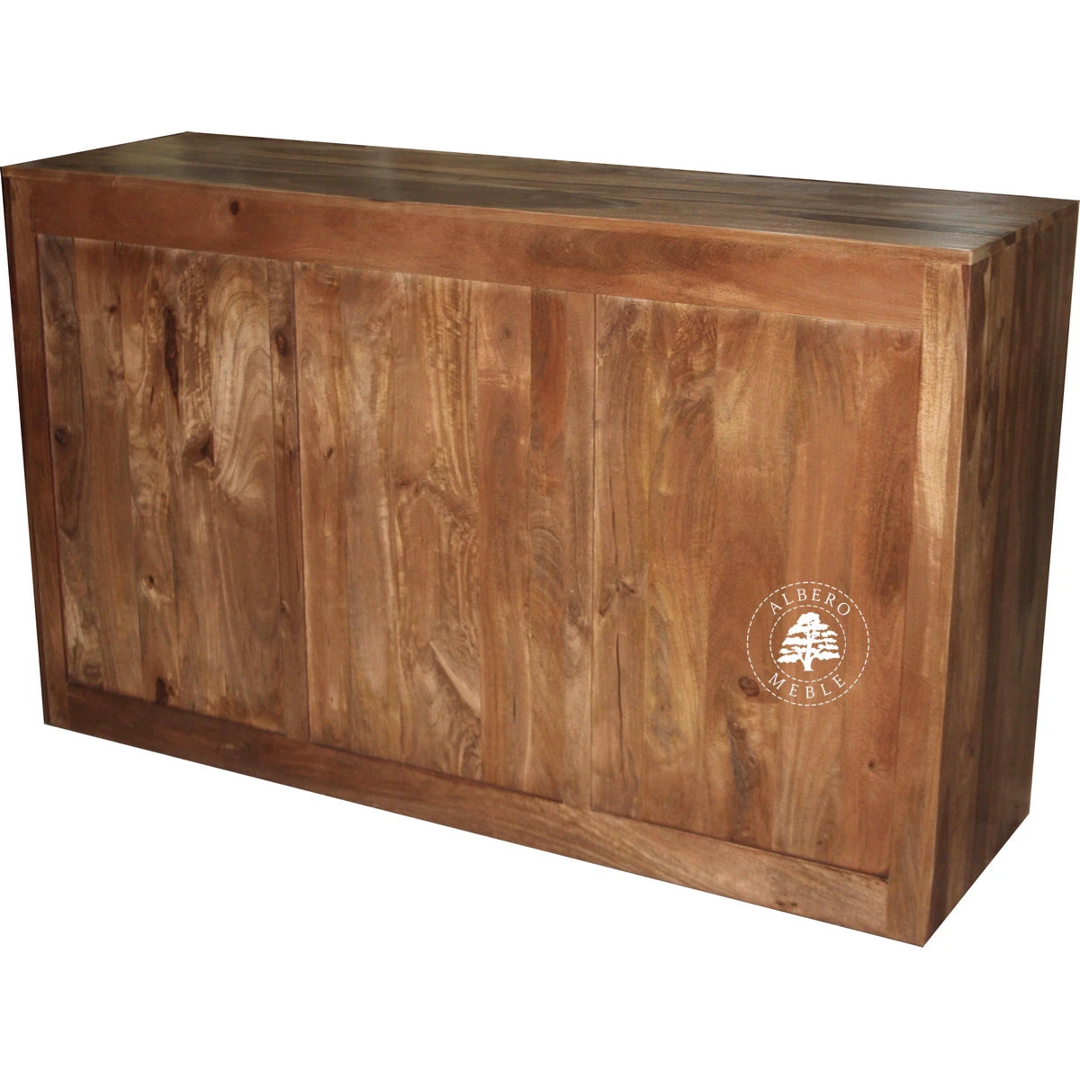 Komoda drewniana Cube metalowymi uchwytami