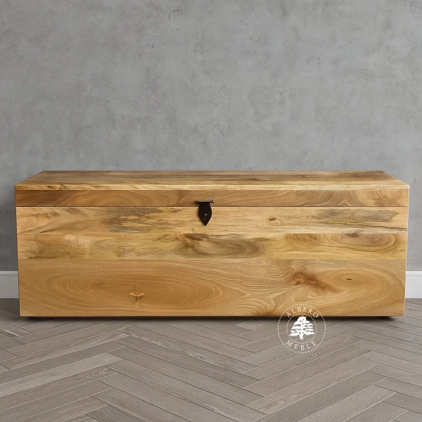 Drewniana skrzynia z litego palisandru