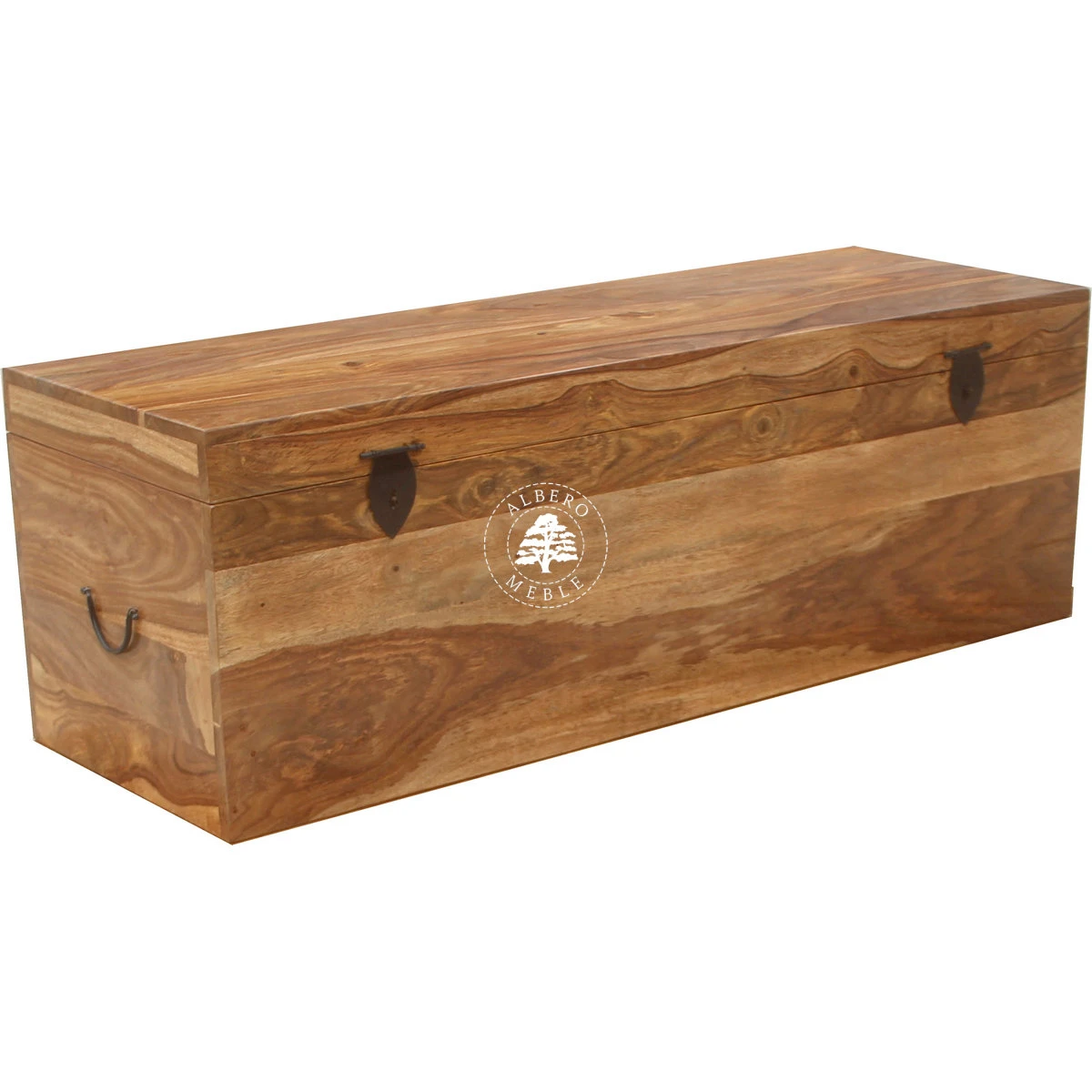 Drewniana skrzynia z litego palisandru