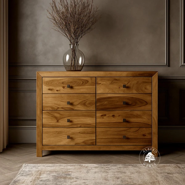 Palisandrowa nowoczesna bieliźniarka do sypialni