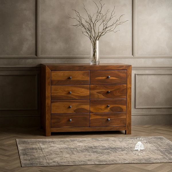 Palisandrowa nowoczesna bieliźniarka do sypialni