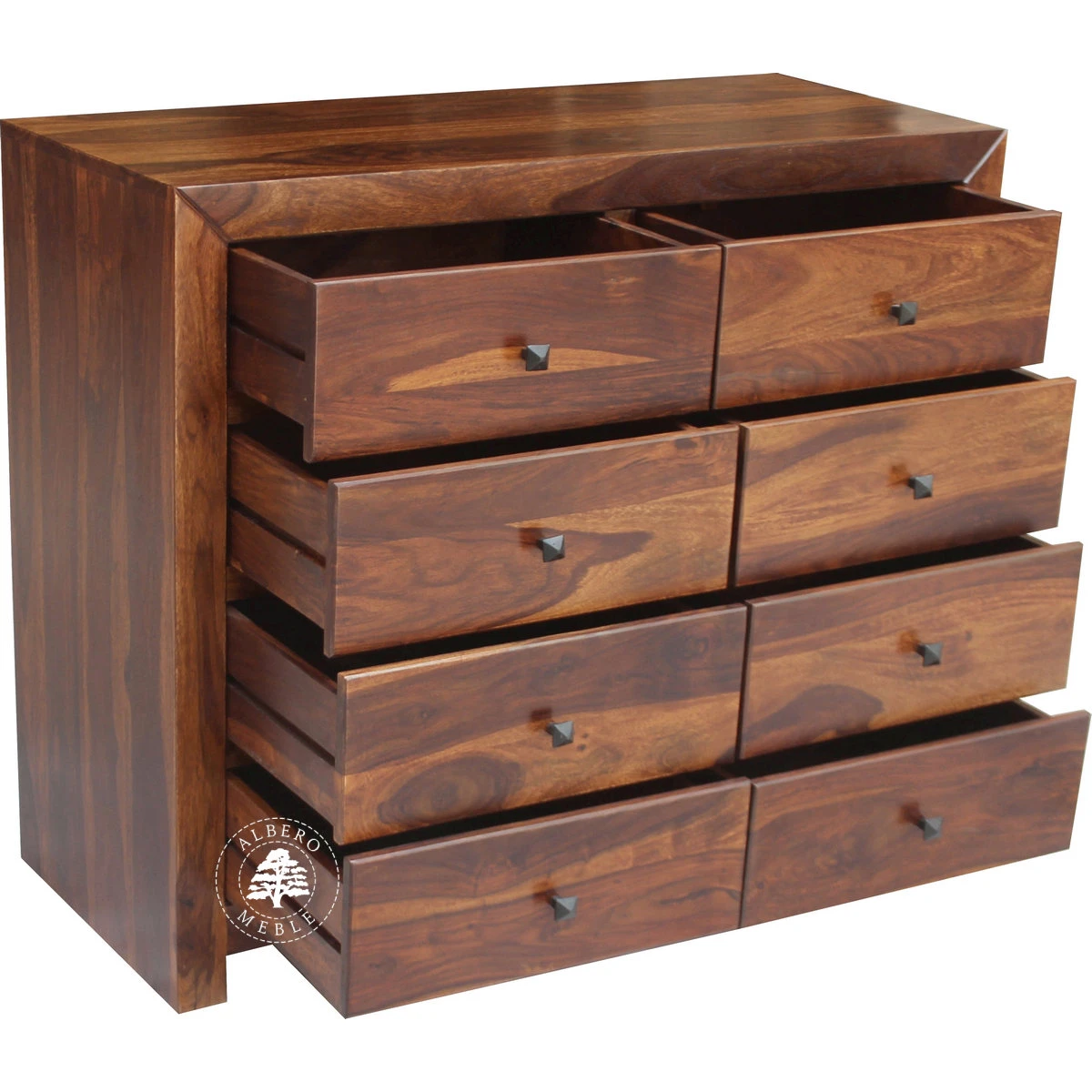 Palisandrowa nowoczesna bieliźniarka do sypialni