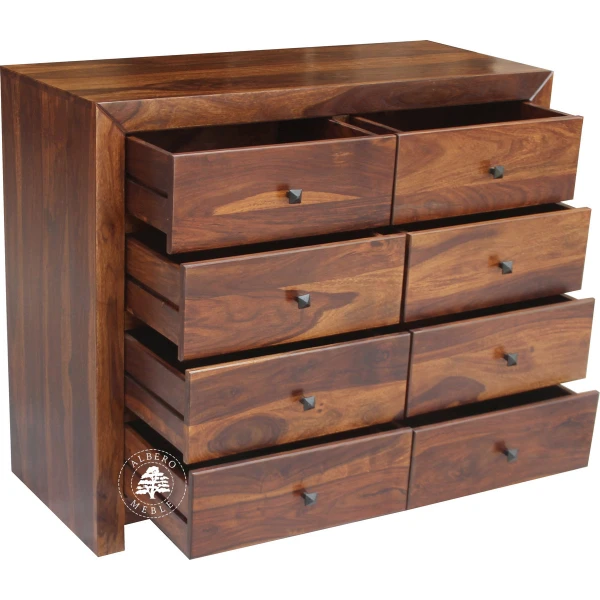 Palisandrowa nowoczesna bieliźniarka do sypialni