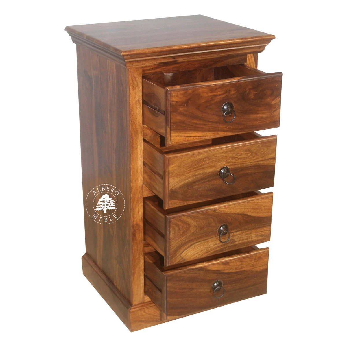 Mała komoda drewniana z szufladami do przedpokoju