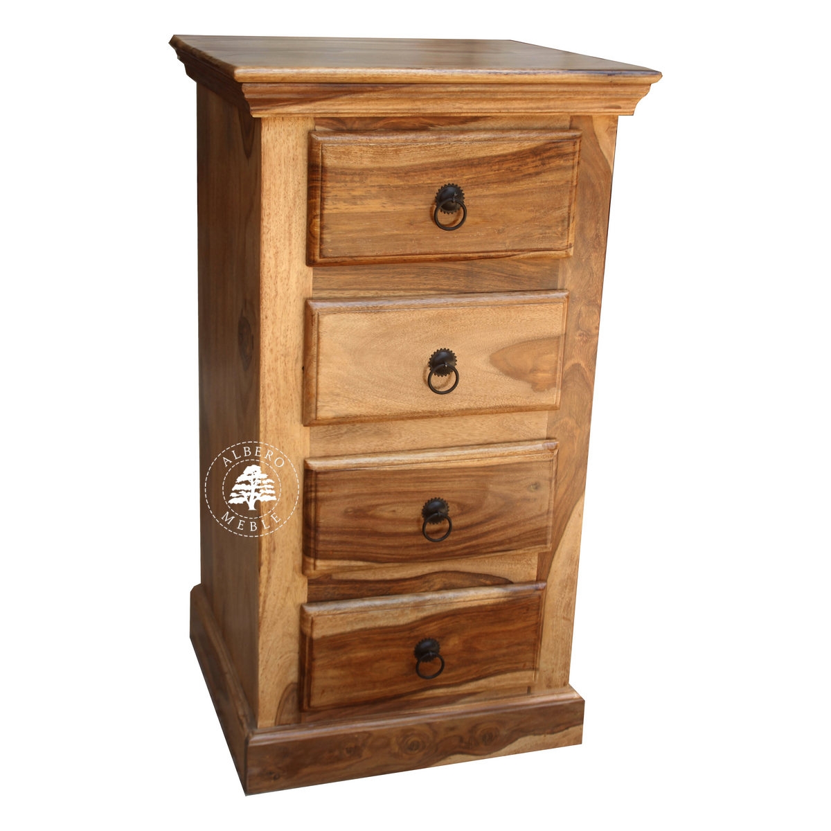 Mała komoda drewniana z szufladami do przedpokoju