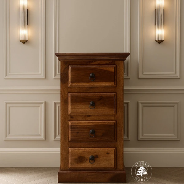 Mała komoda drewniana z szufladami do przedpokoju