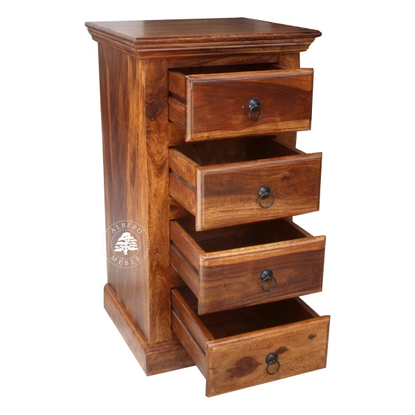 Mała komoda drewniana z szufladami do przedpokoju