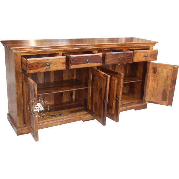 Kolonialna komoda z litego drewna