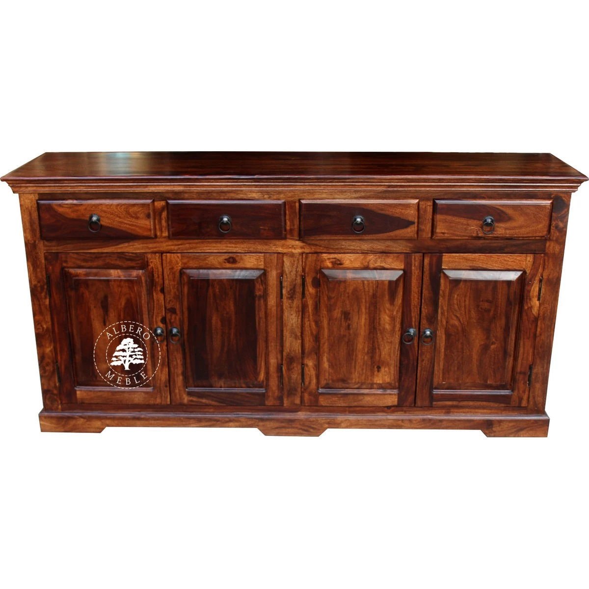 Kolonialna komoda z litego drewna