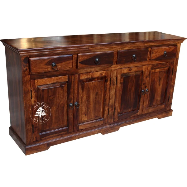 Kolonialna komoda z litego drewna