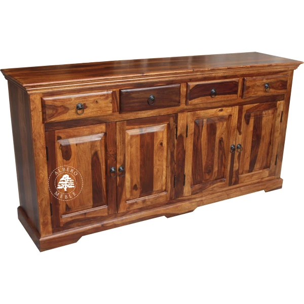 Kolonialna komoda z litego drewna