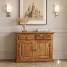 Tradycyjna komoda drewniana dwudrzwiowa