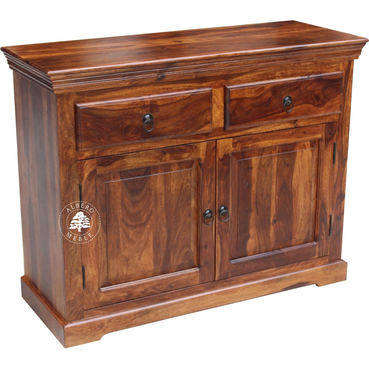 Tradycyjna komoda drewniana dwudrzwiowa