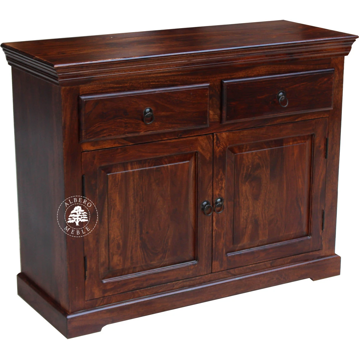 Tradycyjna komoda drewniana dwudrzwiowa