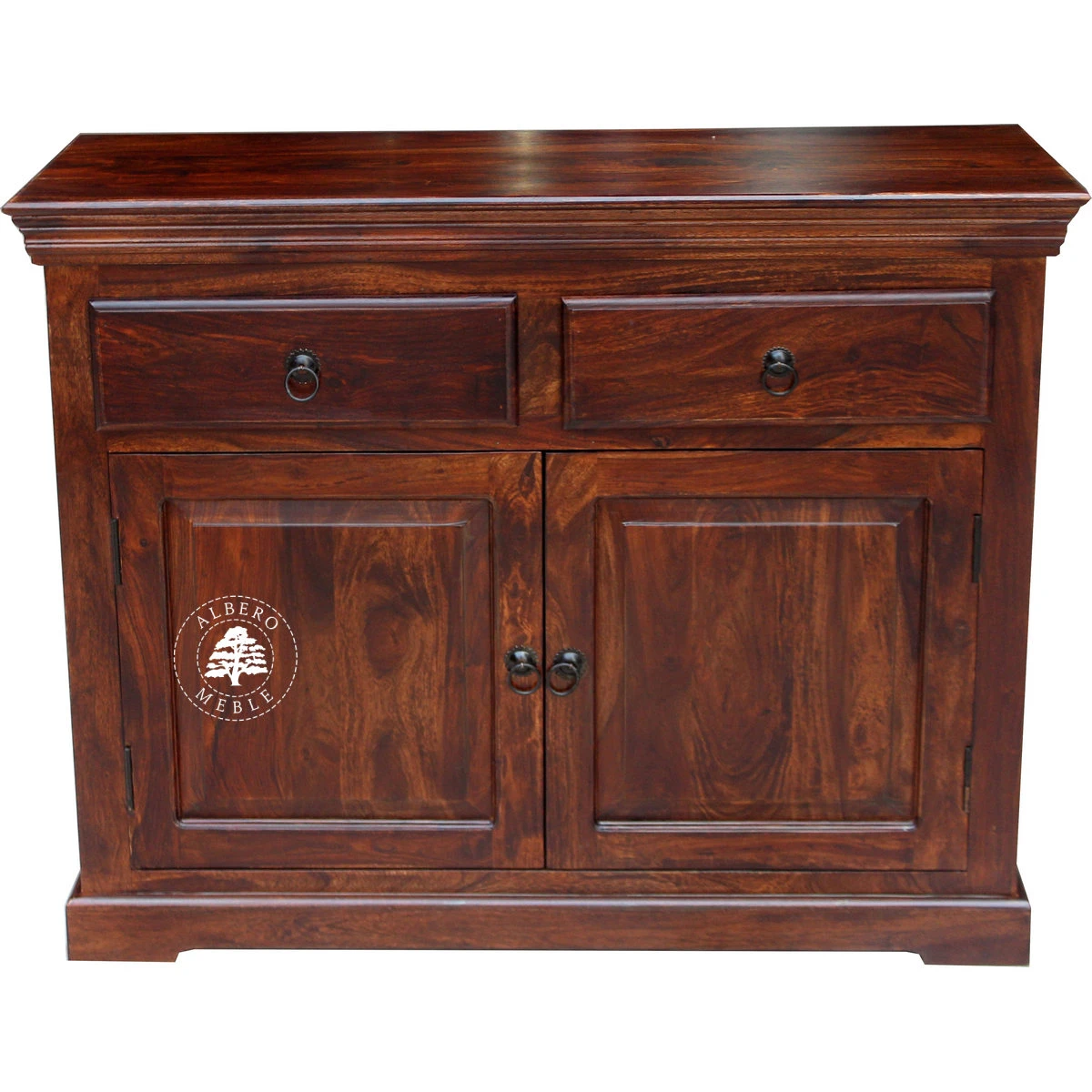 Tradycyjna komoda drewniana dwudrzwiowa