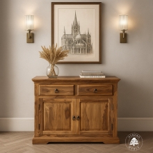 Tradycyjna komoda drewniana dwudrzwiowa