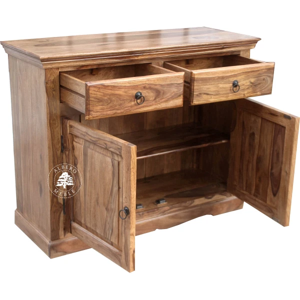 Tradycyjna komoda drewniana dwudrzwiowa