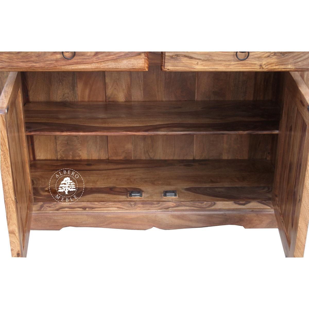 Tradycyjna komoda drewniana dwudrzwiowa