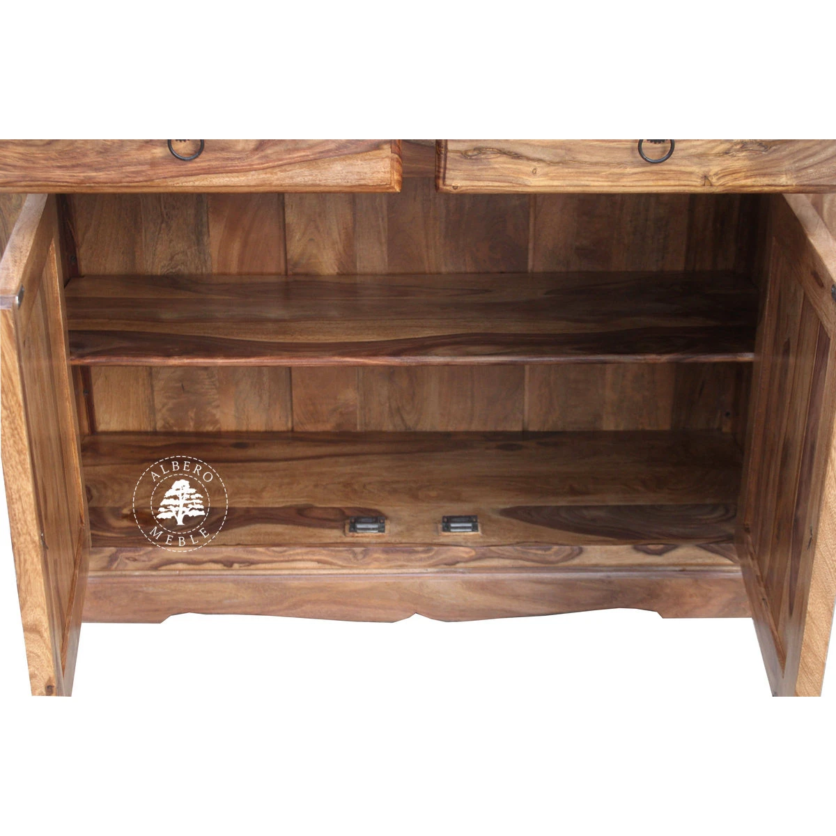 Tradycyjna komoda drewniana dwudrzwiowa