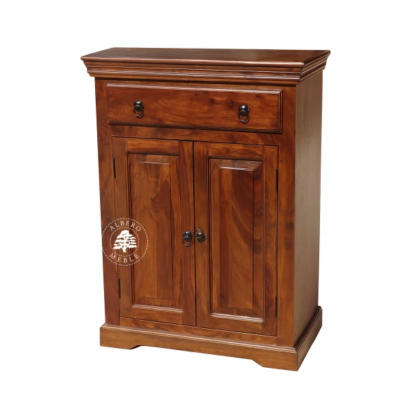 Stylowa komoda z drzwiczkami z naturalnego drewna