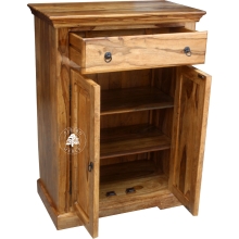 Stylowa komoda z drzwiczkami z naturalnego drewna