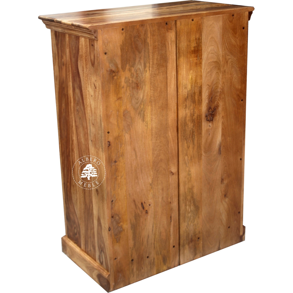 Stylowa komoda z drzwiczkami z naturalnego drewna