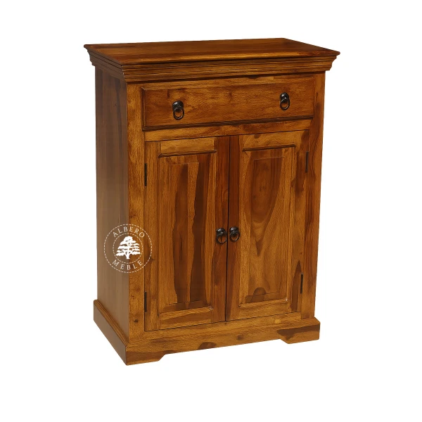 Stylowa komoda z drzwiczkami z naturalnego drewna