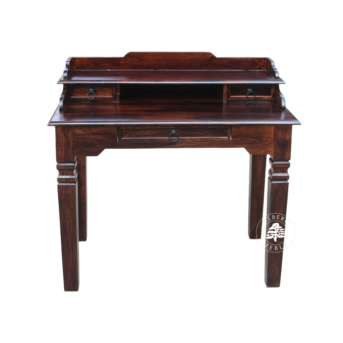 Stylowy sekretarzyk z drewna litego palisander indyjski