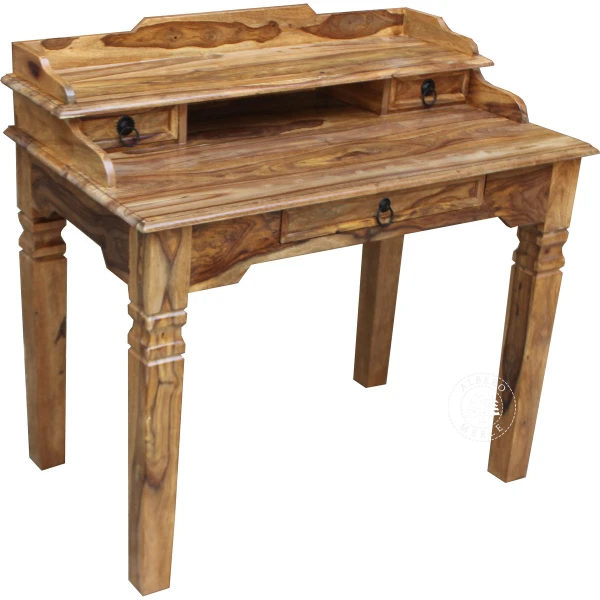 Stylowy sekretarzyk z drewna litego palisander indyjski