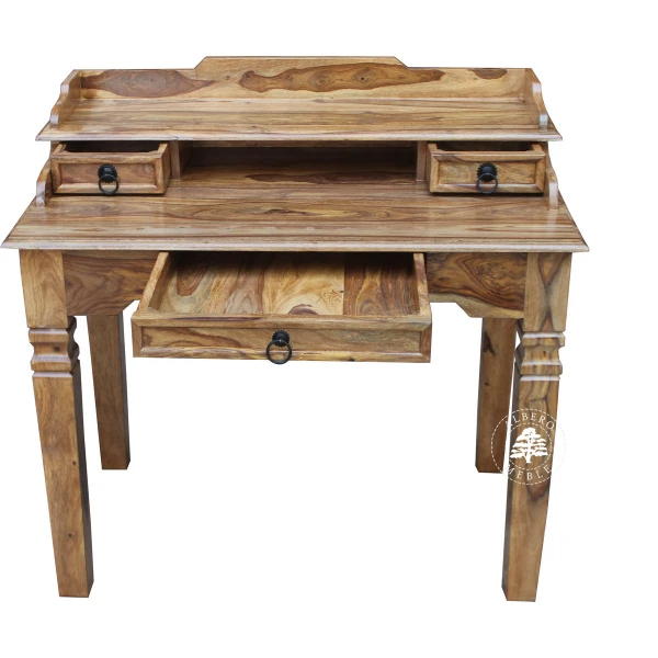 Stylowy sekretarzyk z drewna litego palisander indyjski